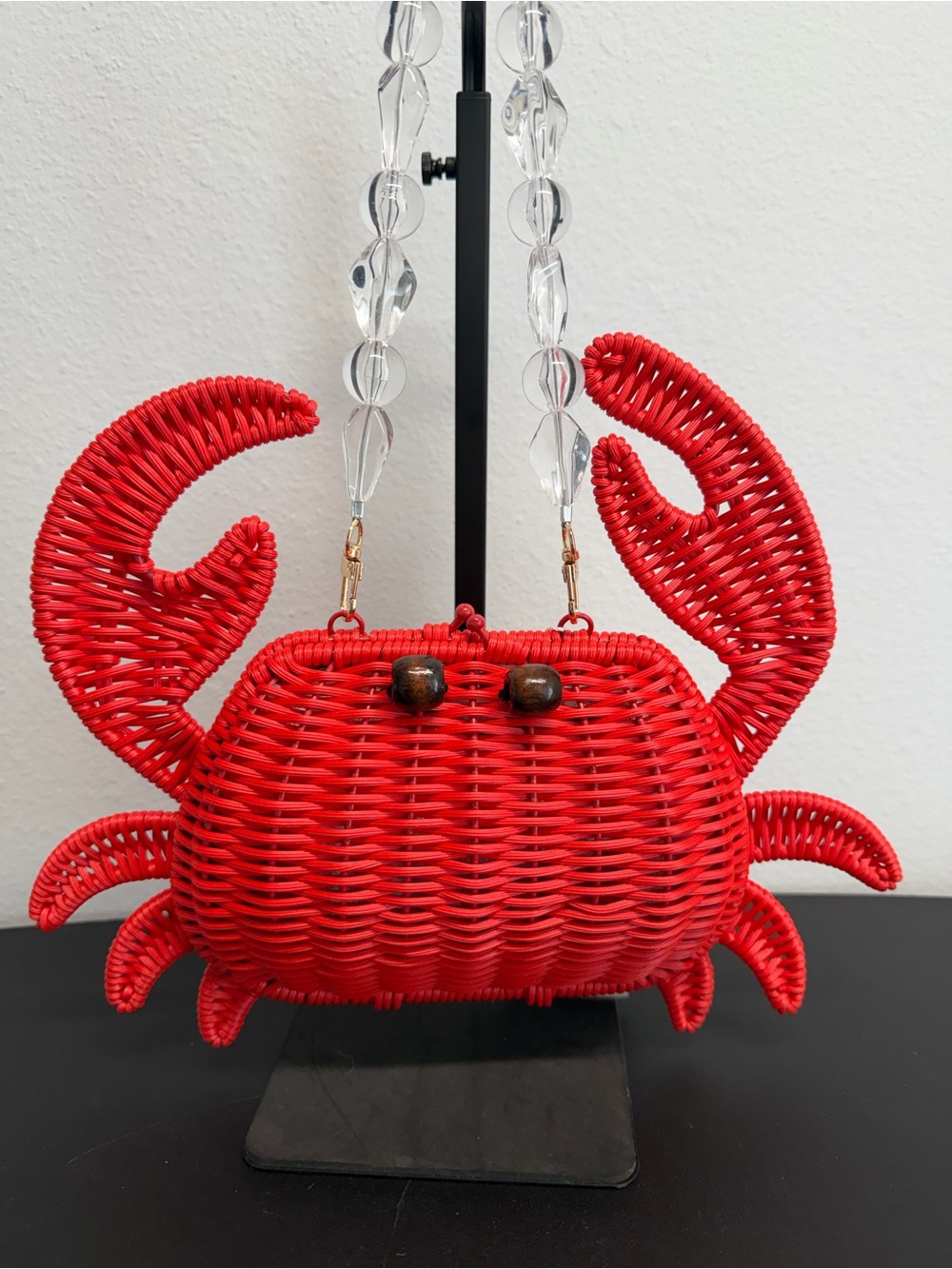 Tommy Bahama | Red Crab Wicker Crossbody Beach Resort Statement Bag 🦀 - Picture 1 of 11